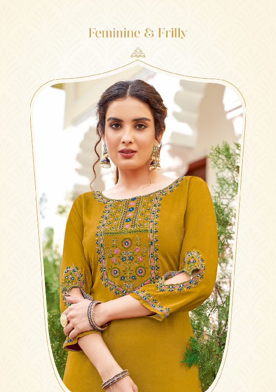 Kadlee Aaisha Wholesale Heavy Reyon Long Kurtis Catalog