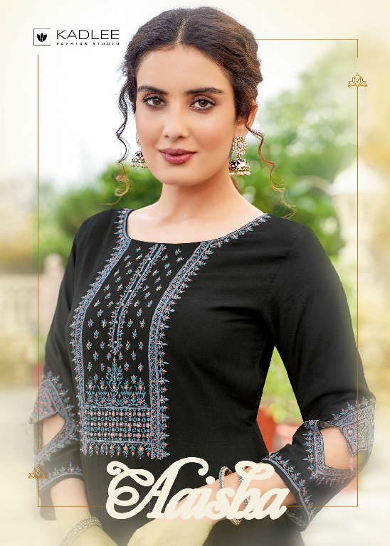 Kadlee Aaisha Wholesale Heavy Reyon Long Kurtis Catalog