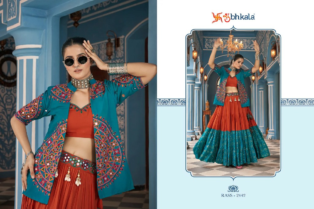 Shubhkala Raas Vol-15 Wholesale Exclusive Festival Wear Stitched Navratri Collection Jacket Style Chaniya Choli Collection