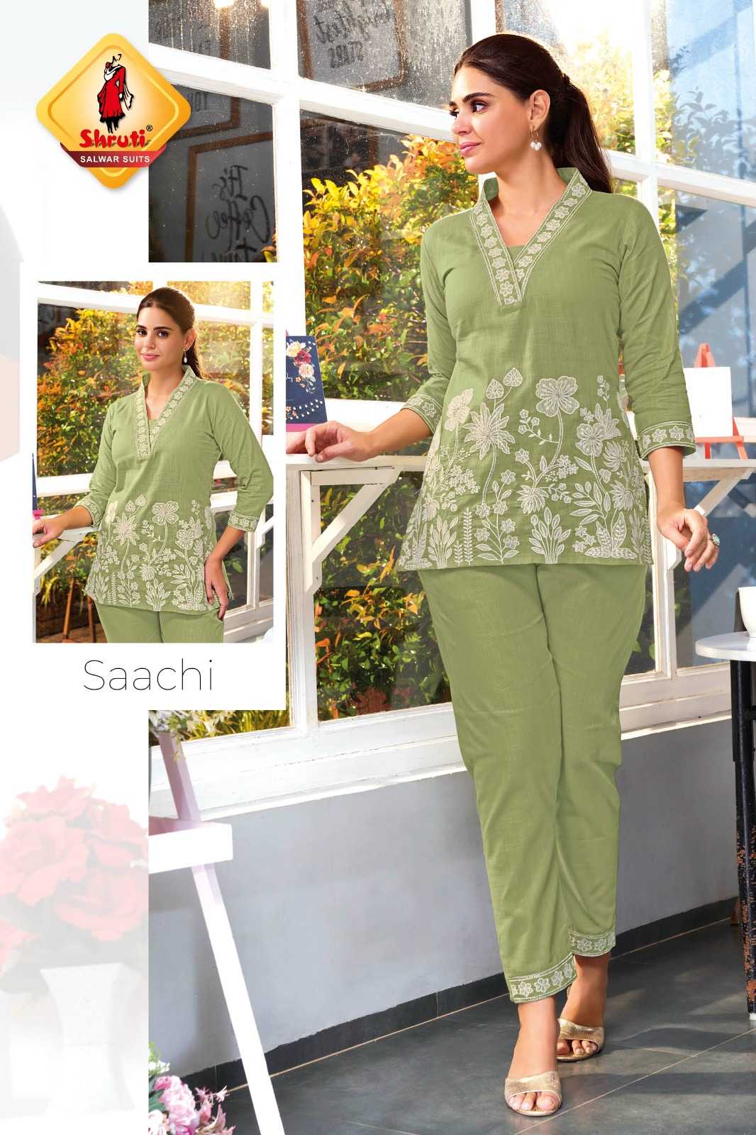 once more vol 3 by shruti suits unique design cotton linen full stitch co-ord set