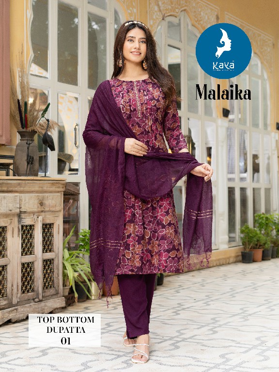 malaika by kaya capsule print readymade straight cut big size salwar kameez