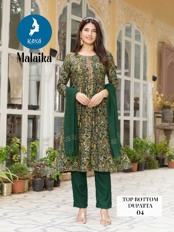 malaika by kaya capsule print readymade straight cut big size salwar kameez