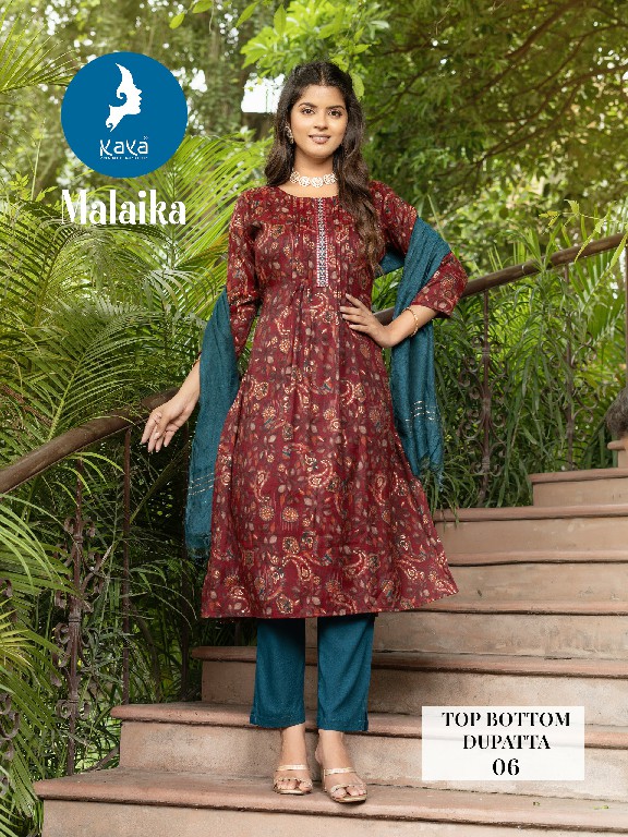 malaika by kaya capsule print readymade straight cut big size salwar kameez