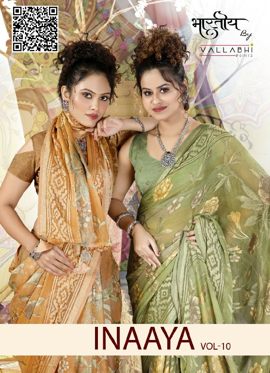 Vallabhi Inaaya Vol-10 wholesale Brasso Fabrics Indian Sarees