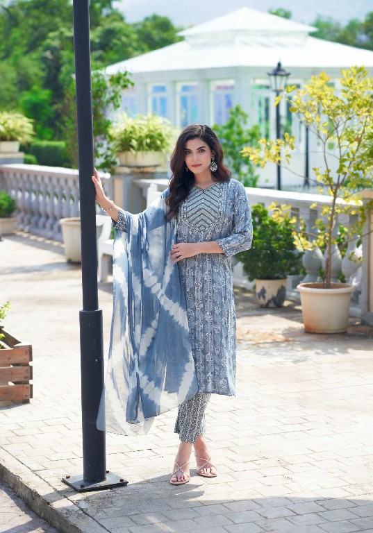 Mystic 9 Meera Vol-1 Wholesale Premium Quality Reyon Kurti With Pant And Dupatta