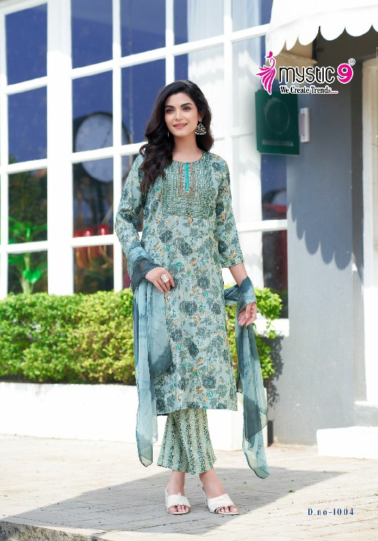 Mystic 9 Meera Vol-1 Wholesale Premium Quality Reyon Kurti With Pant And Dupatta