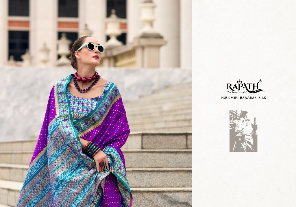 Rajpath Rehana Wholesale Ikkat Base Soft Silk With Weaving Festive Sarees