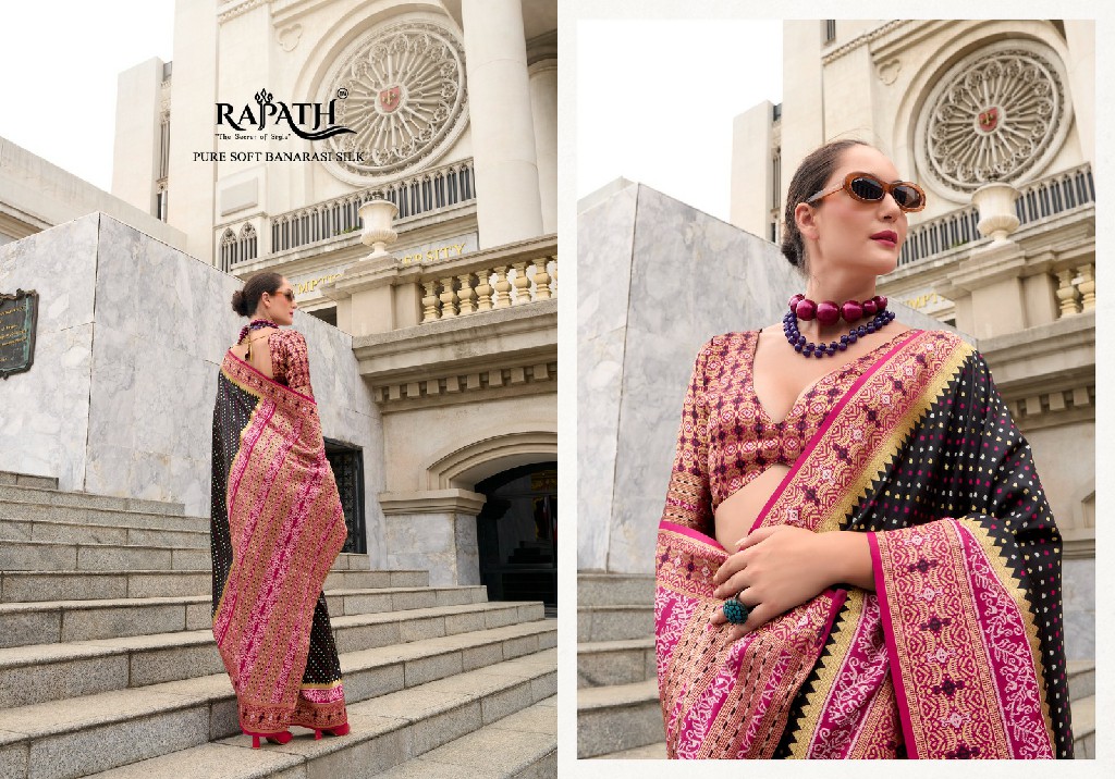 Rajpath Rehana Wholesale Ikkat Base Soft Silk With Weaving Festive Sarees