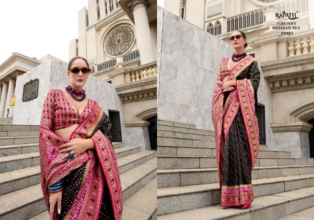 Rajpath Rehana Wholesale Ikkat Base Soft Silk With Weaving Festive Sarees