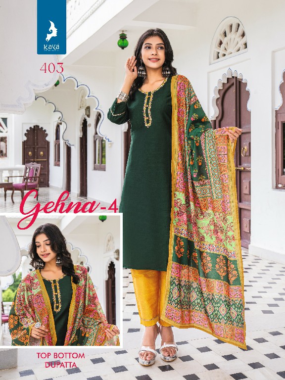 Kaya Gehna Vol-4 Wholesale Readymade 3 Piece Salwar Suits