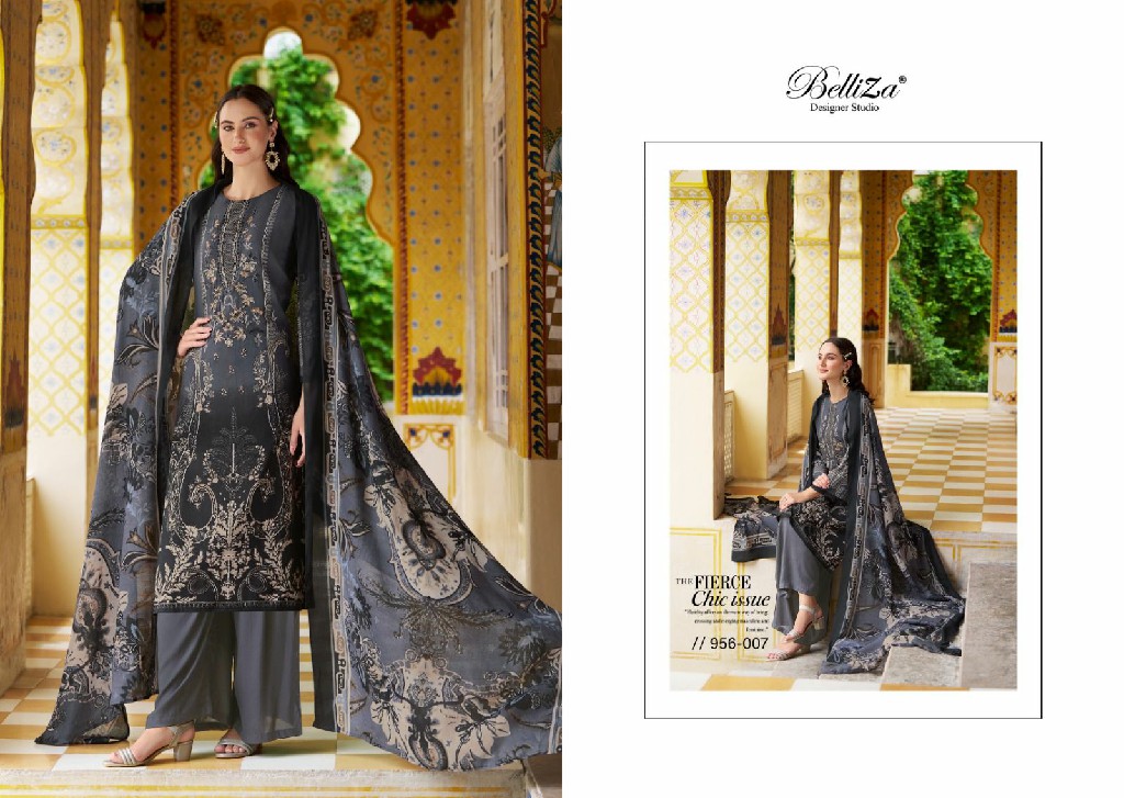 Belliza Riwayat Vol-3 Wholesale Pure Viscose Rayon With Self Embroidery Dress Material