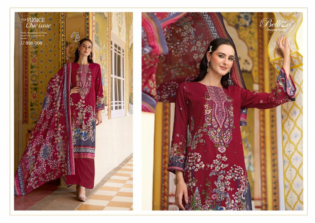 Belliza Riwayat Vol-3 Wholesale Pure Viscose Rayon With Self Embroidery Dress Material