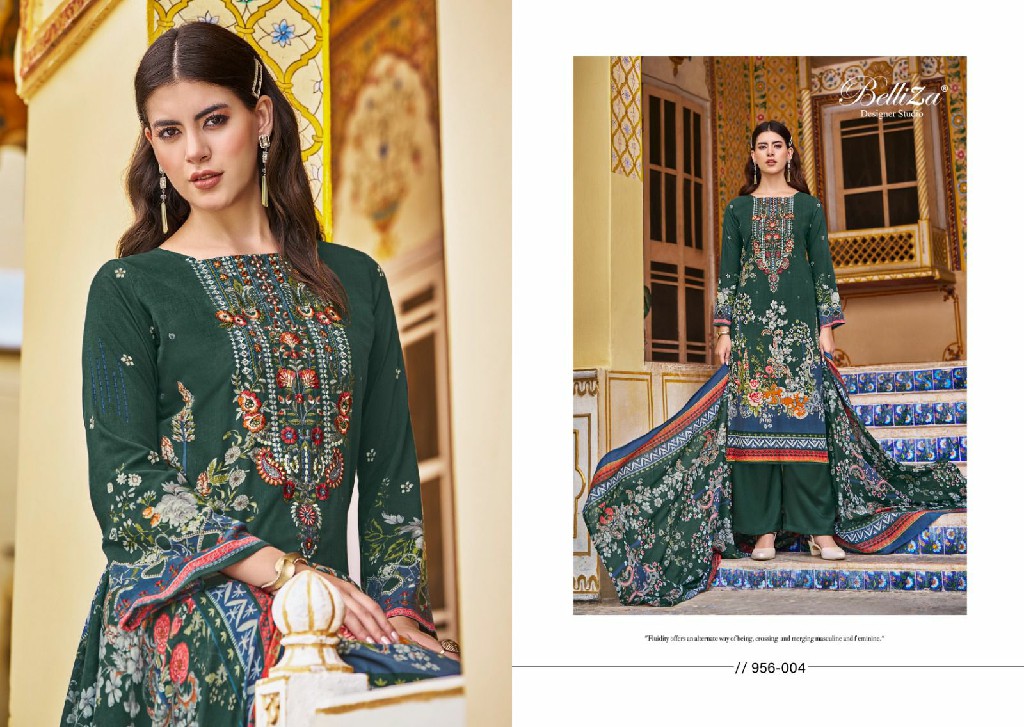 Belliza Riwayat Vol-3 Wholesale Pure Viscose Rayon With Self Embroidery Dress Material