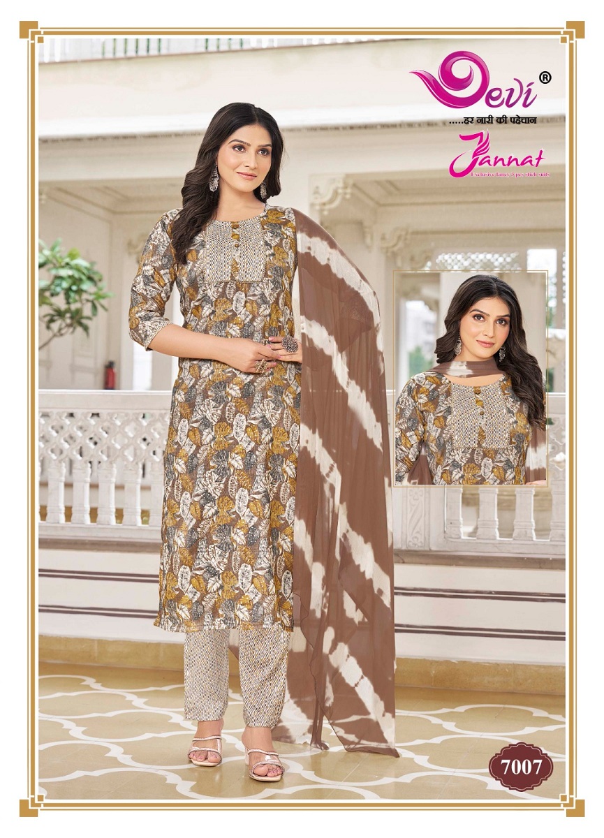 Devi Jannat Vol-7 Wholesale Ready Made 3 Piece Dresses