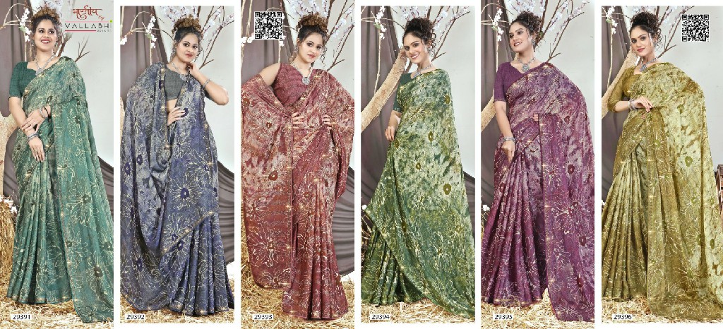 Vallabhi Dishani Vol-3 Wholesale Fancy Swaroski Work Indian Sarees