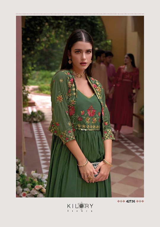 Kailee Safar Wholesale Pure Viscose Silk Designer Work Ready Made Suits