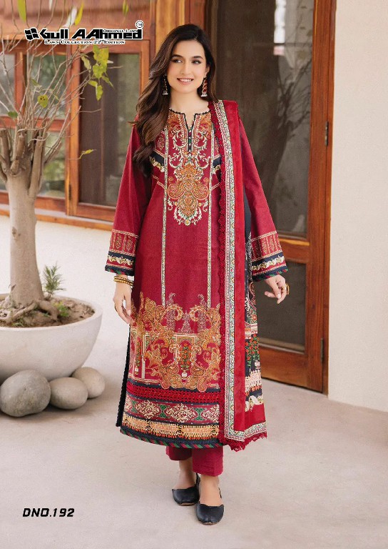 GULL AAHMED LAWN COLLECTION VOL 22 TRENDY COMFY WEAR PAKISTANI UNSTITCH SALWAR KAMEEZ