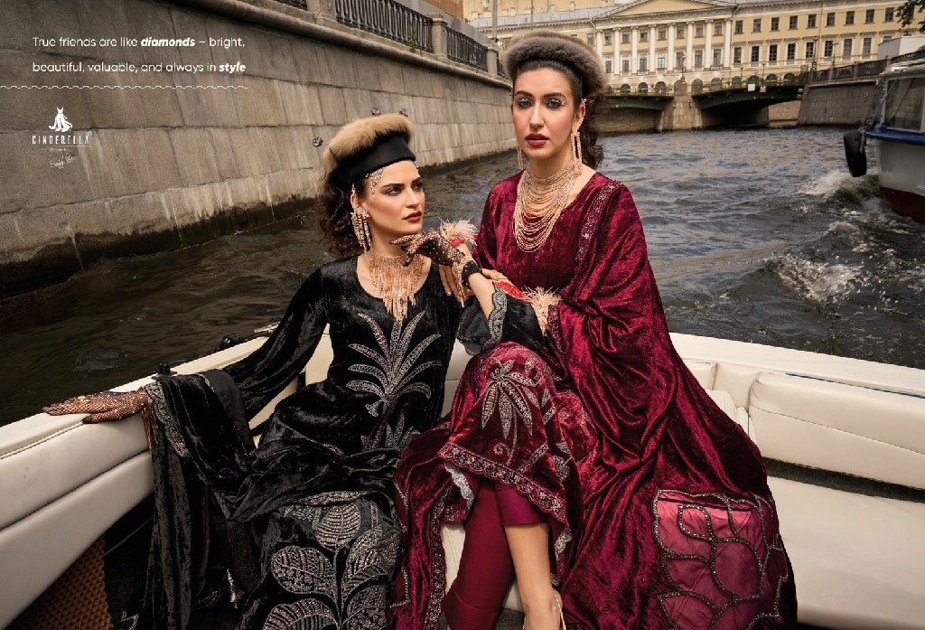 moscow story by Cinderella pure velvet designer winter trendy suits