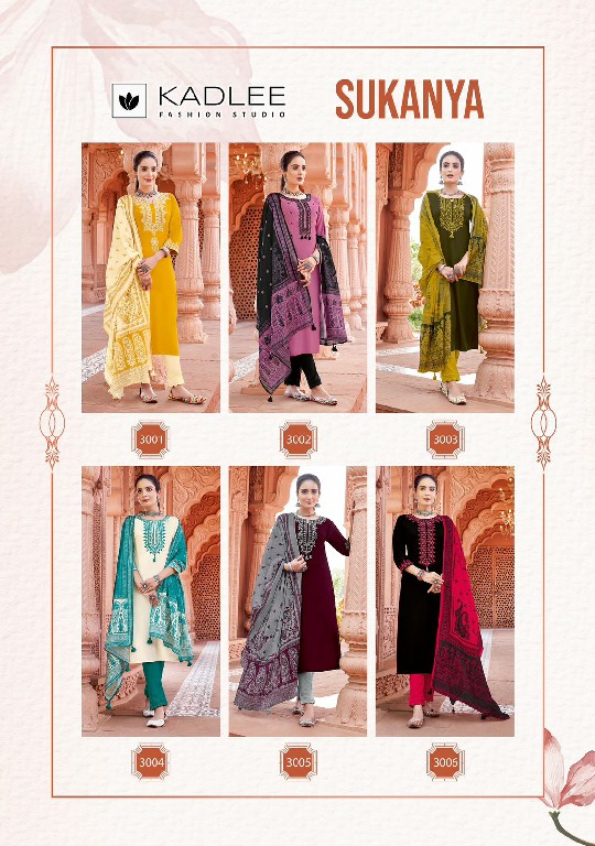 kadlee sukanya rayon thread work readymade classic look salwar suit