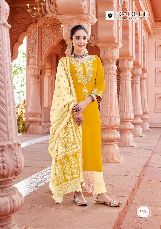 kadlee sukanya rayon thread work readymade classic look salwar suit