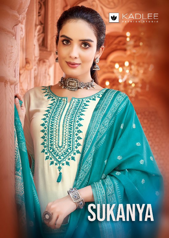 kadlee sukanya rayon thread work readymade classic look salwar suit