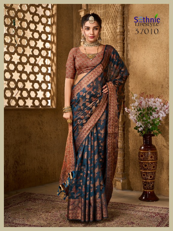 Sethnic Evogue Vol-2 Wholesale Organza Fabrics Festive Sarees