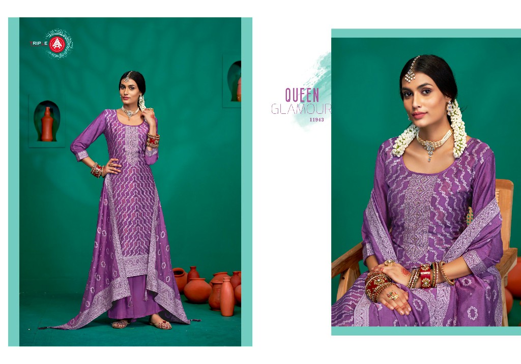 Triple AAA Chamak Wholesale Viscose Muslin Lakhnavi Work Dress Material