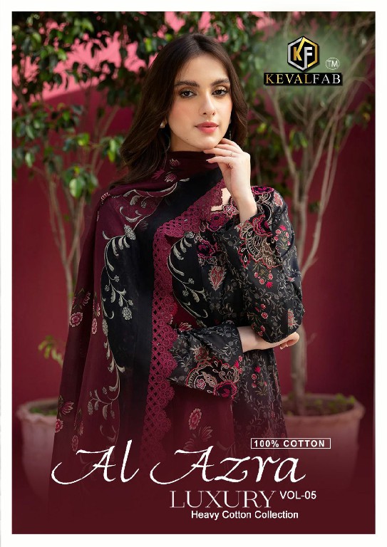 Keval Fab Al Azra Vol-5 Wholesale Luxury Lawn Printed Dress Material