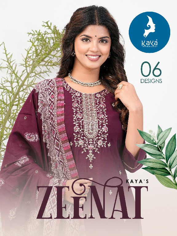 Kaya Zeenat Wholesale 3 Piece Straight Cut Concept Readymade Suits