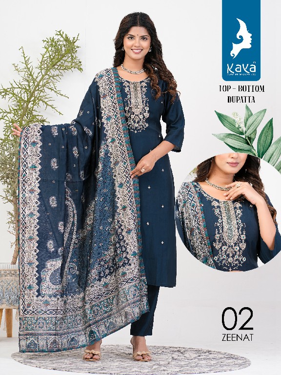 Kaya Zeenat Wholesale 3 Piece Straight Cut Concept Readymade Suits