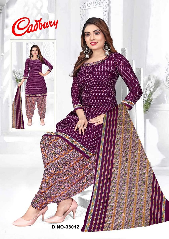 Cadbury Vol-38 Wholesale Heavy Leon Shenthetic Printed Dress Material