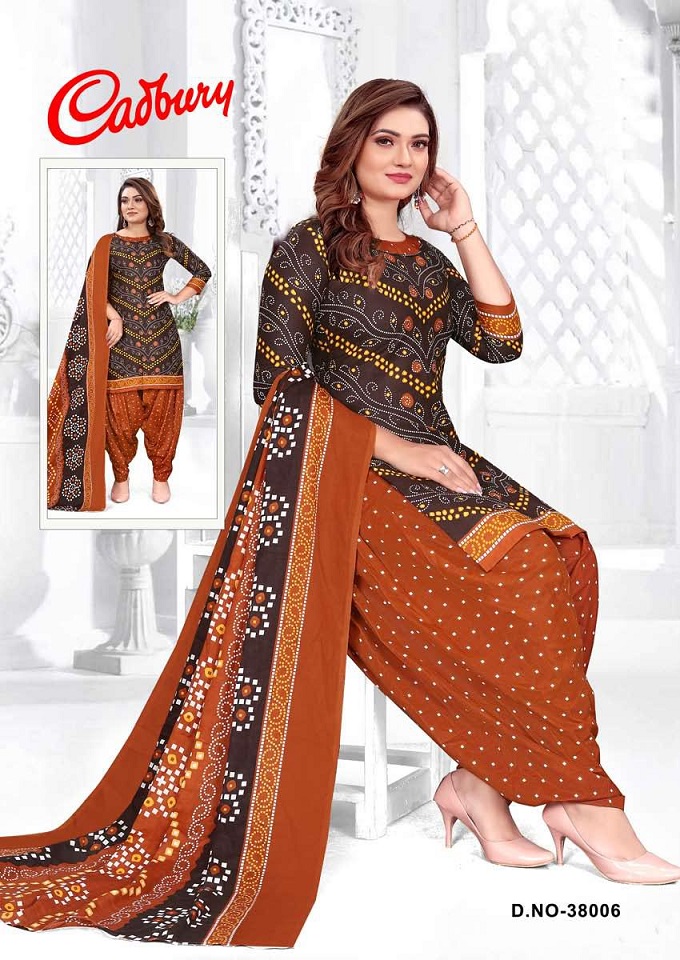 Cadbury Vol-38 Wholesale Heavy Leon Shenthetic Printed Dress Material