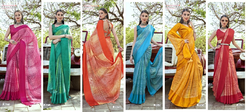 Vallabhi Sunanda Vol-3 Wholesale Brasso Fabrics Indian Sarees