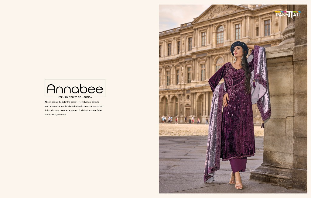 Rangati Annabee Wholesale Plush Velvet With Cord Embroidery Winter Suits