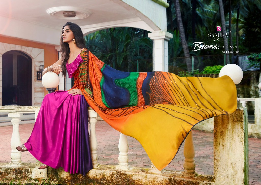 Sasural Mor Pankh Wholesale Satin Silk With Hand Print And Stone Diamond Sarees