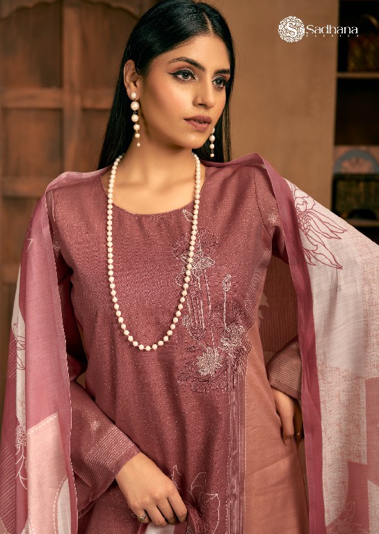 Sadhana The Portrait Wholesale Pure Simar Musline With Fancy Work Salwar Suits