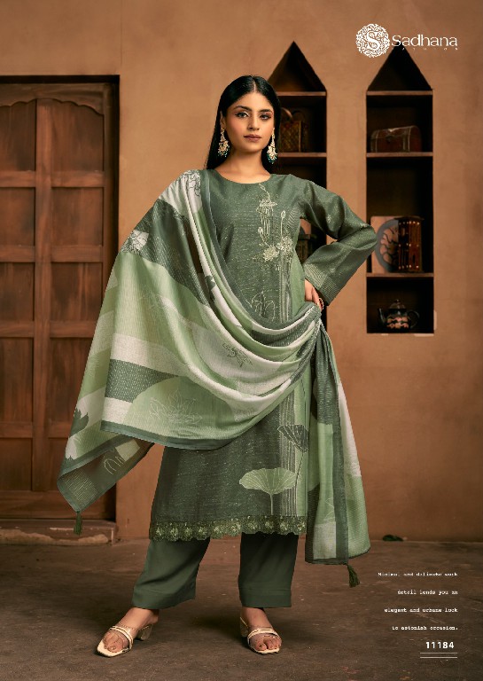 Sadhana The Portrait Wholesale Pure Simar Musline With Fancy Work Salwar Suits