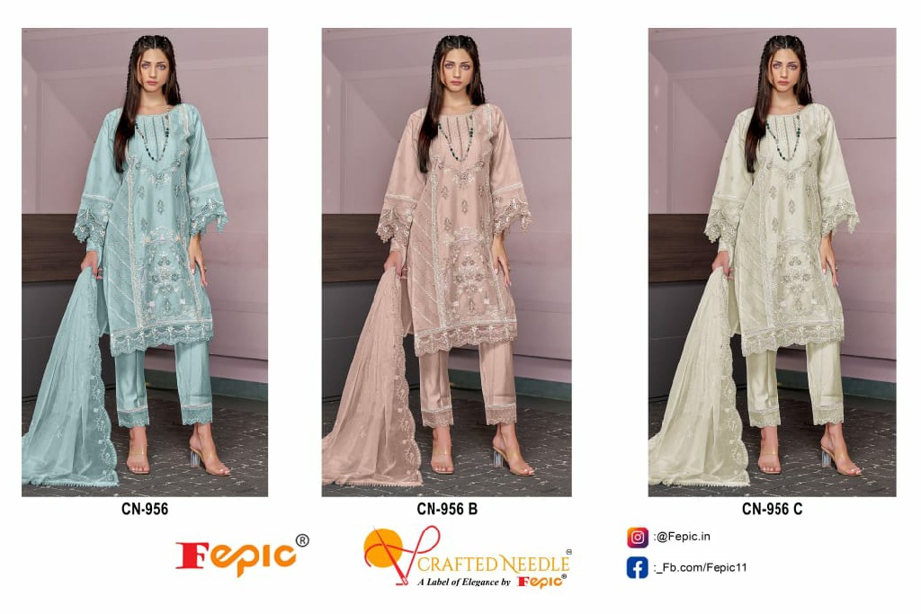 Fepic Crafted Needle CN-956 Wholesale Readymade Indian Pakistani Salwar Suits