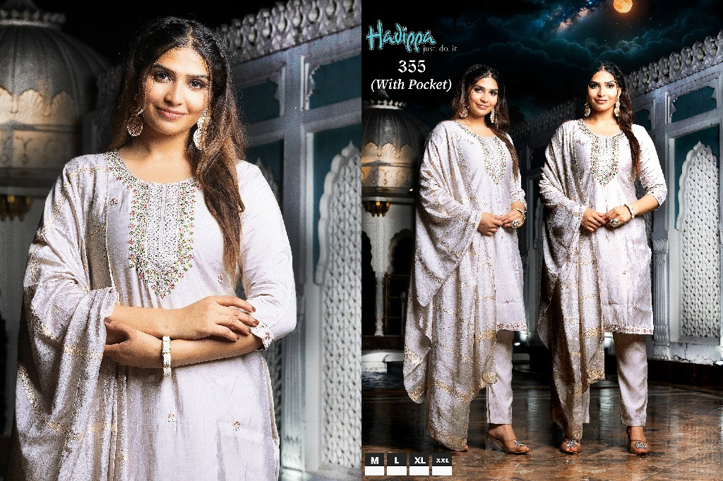 Hadippa Evening Star Vol-1 Wholesale Roman Silk Kurti With Pant And Dupatta