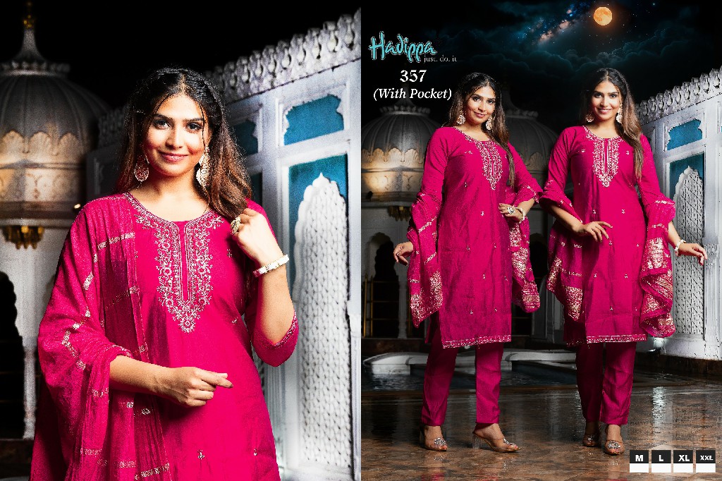 Hadippa Evening Star Vol-1 Wholesale Roman Silk Kurti With Pant And Dupatta