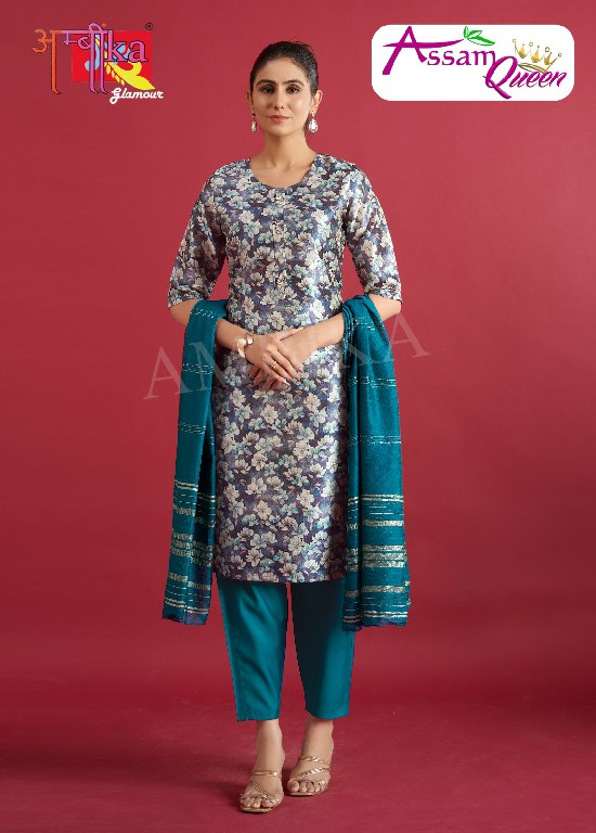 Ambika Assam Queen Wholesale Kurtis With Pant With Pocket And Dupatta