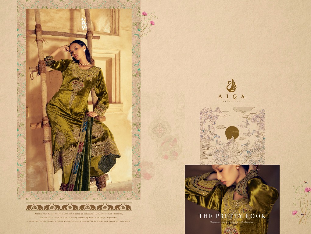 AIQA Senora Wholesale Pure Velvet With Fancy Work Winter Collection