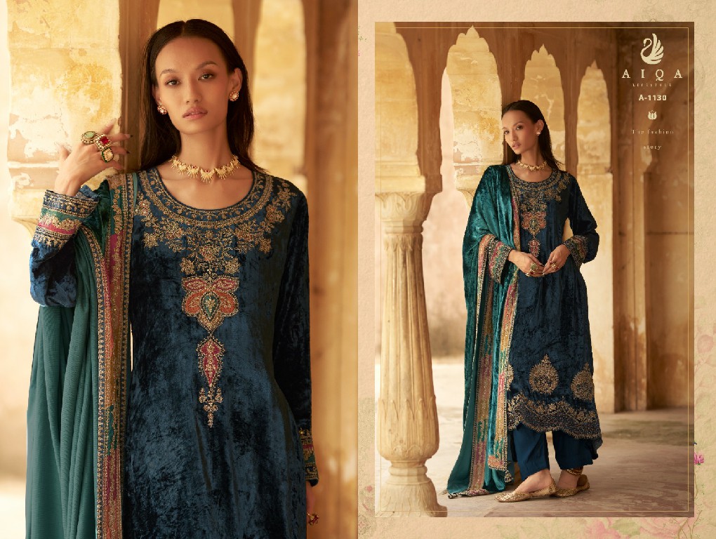 AIQA Senora Wholesale Pure Velvet With Fancy Work Winter Collection