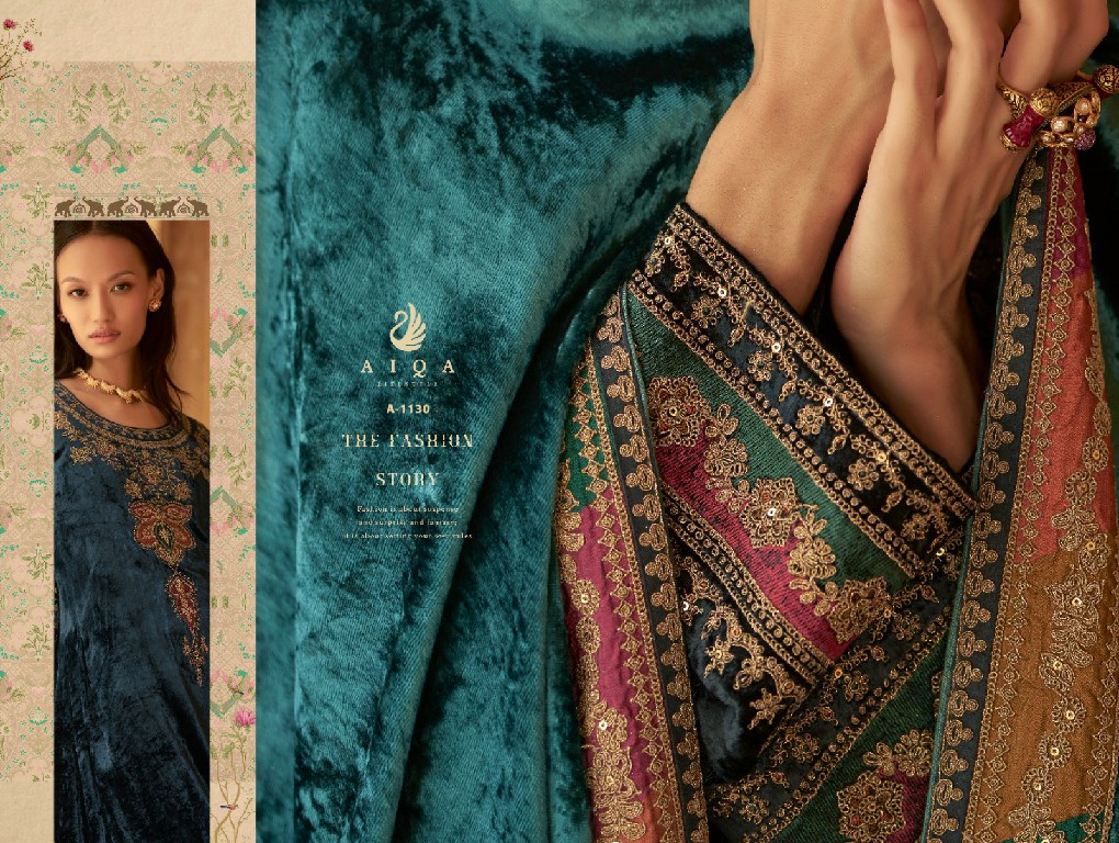 AIQA Senora Wholesale Pure Velvet With Fancy Work Winter Collection