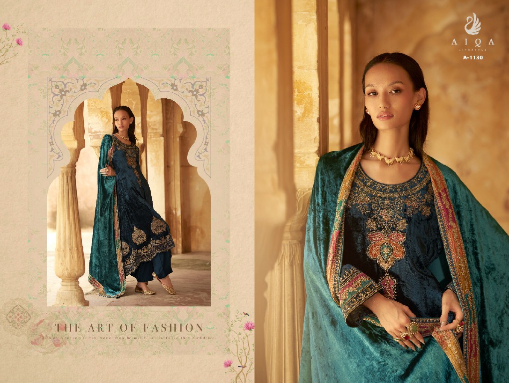 AIQA Senora Wholesale Pure Velvet With Fancy Work Winter Collection