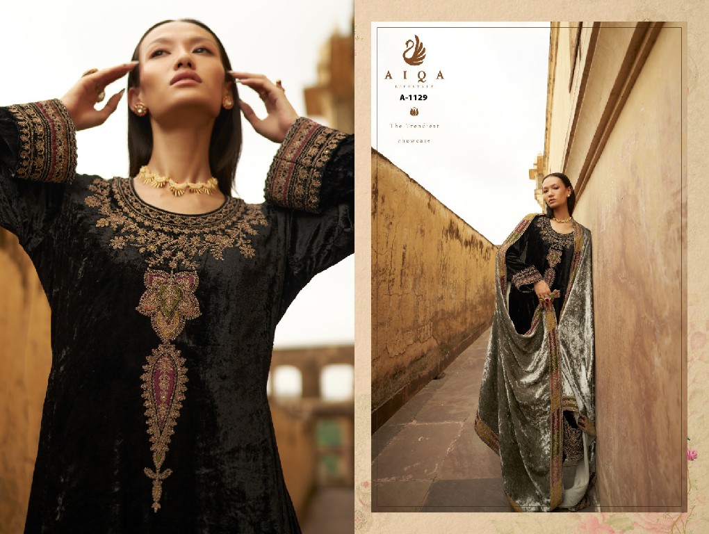 AIQA Senora Wholesale Pure Velvet With Fancy Work Winter Collection
