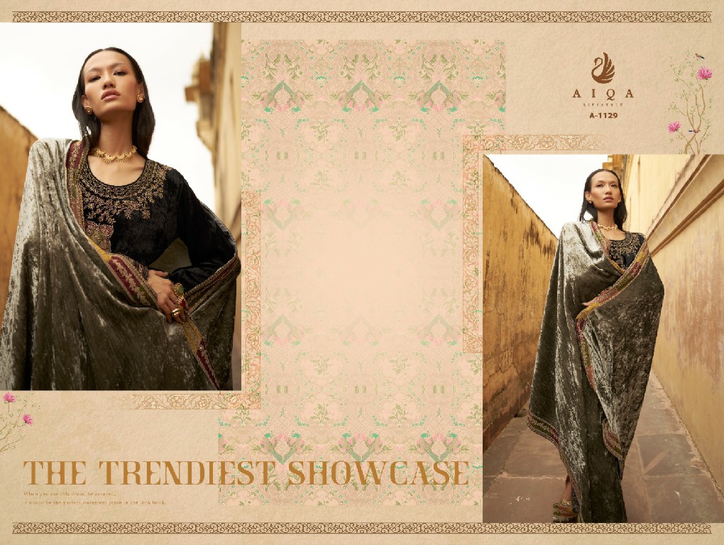 AIQA Senora Wholesale Pure Velvet With Fancy Work Winter Collection