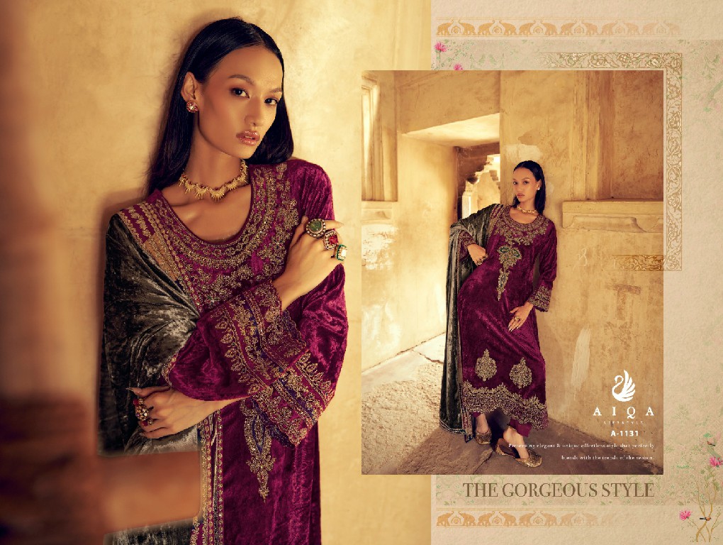 AIQA Senora Wholesale Pure Velvet With Fancy Work Winter Collection