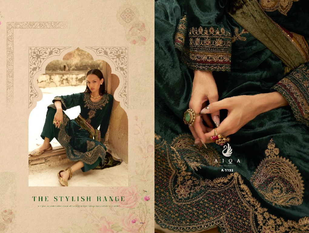 AIQA Senora Wholesale Pure Velvet With Fancy Work Winter Collection