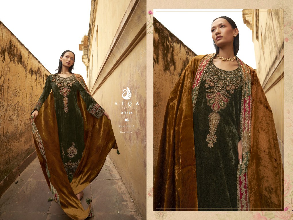 AIQA Senora Wholesale Pure Velvet With Fancy Work Winter Collection